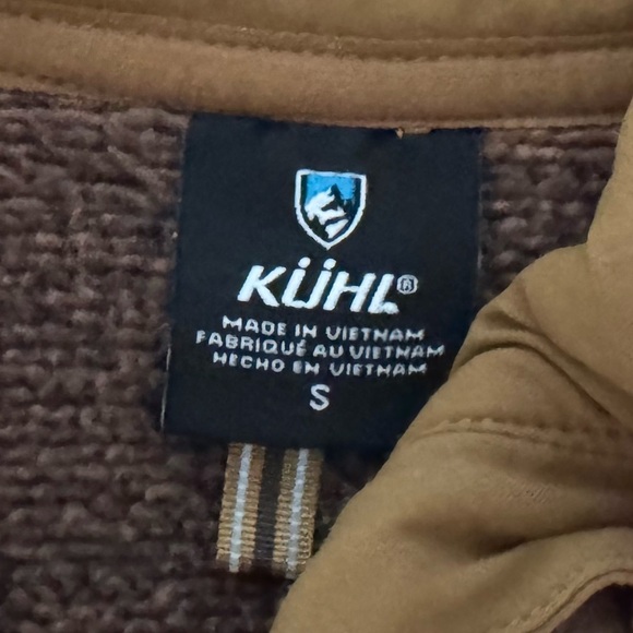 Kuhl Ascendyr Sweater Quarter Zip Pullover Fleece Casual Hiking Camping Brown S - Picture 14 of 15